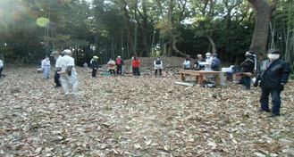 作業前の打合せ